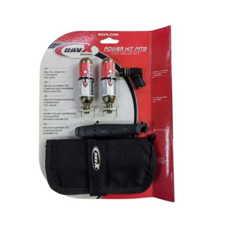 Cartridge 2 CO2, 3 Tyre Levers and CO2 Wallet