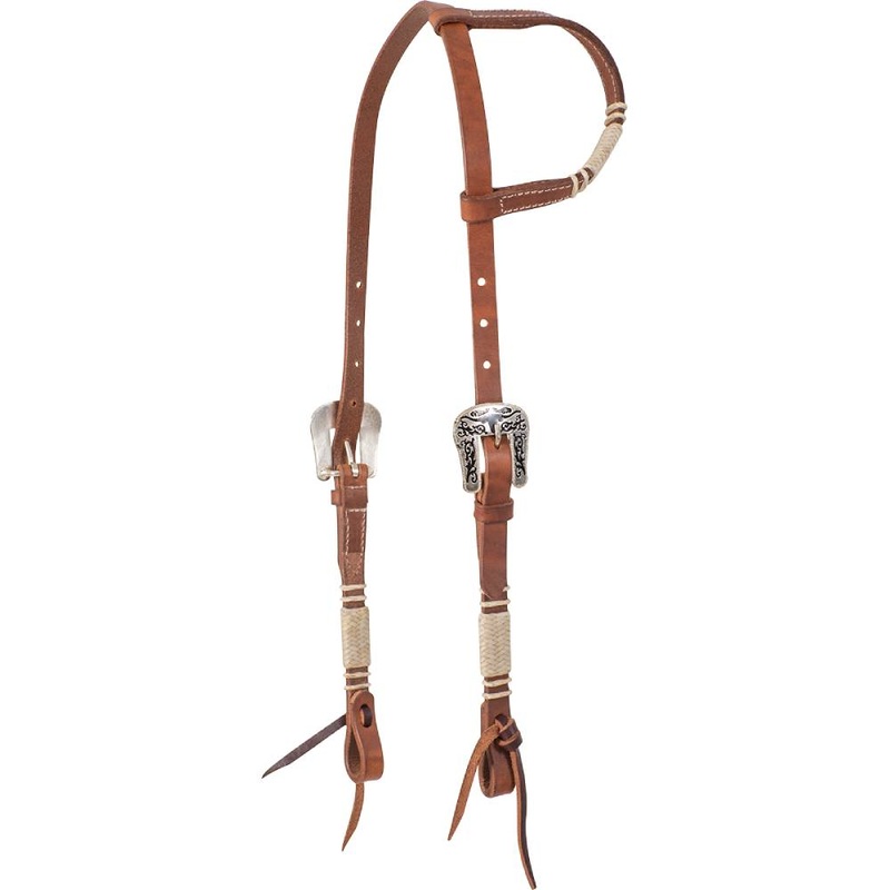 Cashel Longhorn Slip Ear Headstall with Rawhide Accents