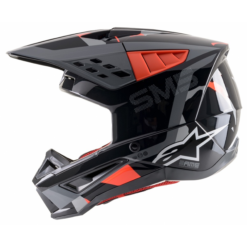 S M5 Rover Helmet Anthracite/Red Fluo/Camo Lg