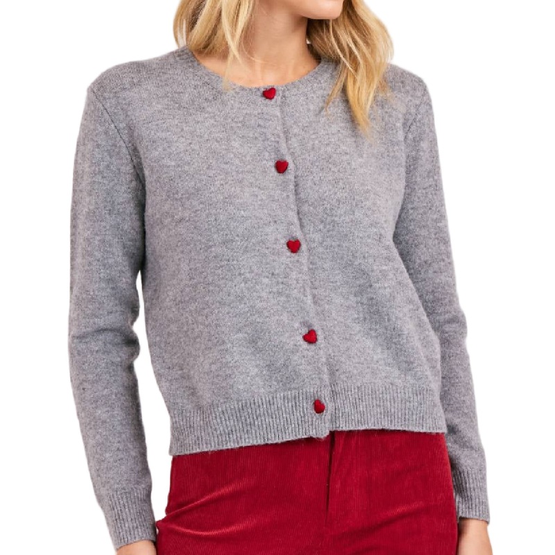 Sadie & Sage Leighton Heart Button Cardigan