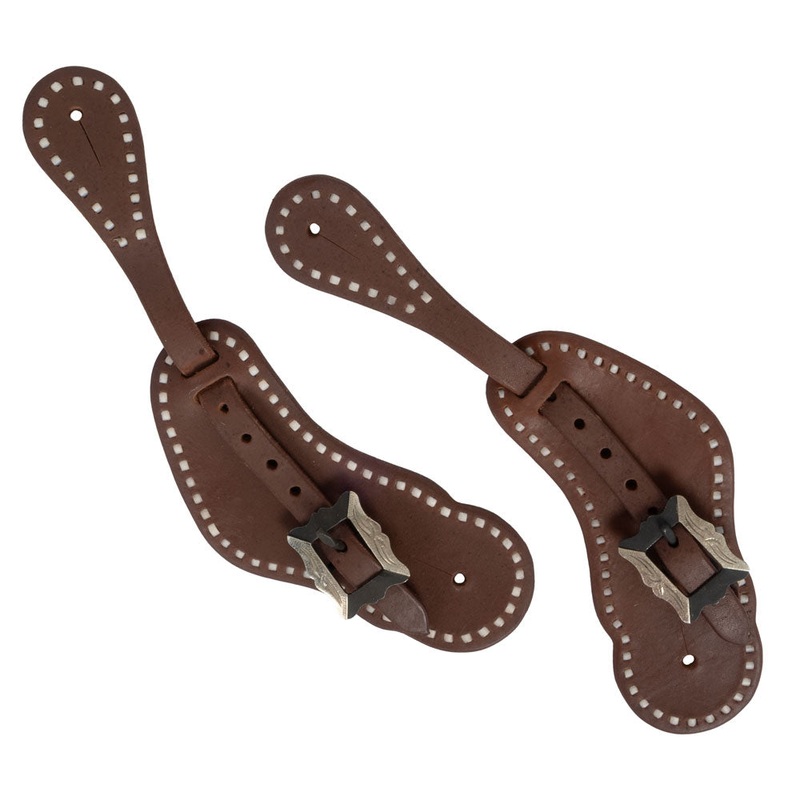 Teskey’s Dakota Heavy Oil Spur Straps w/Buckstitch
