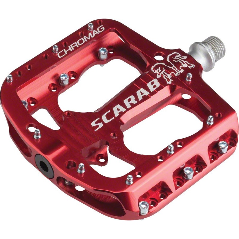 Chromag Scarab Pedals – Platform Aluminum 9/16″ Red