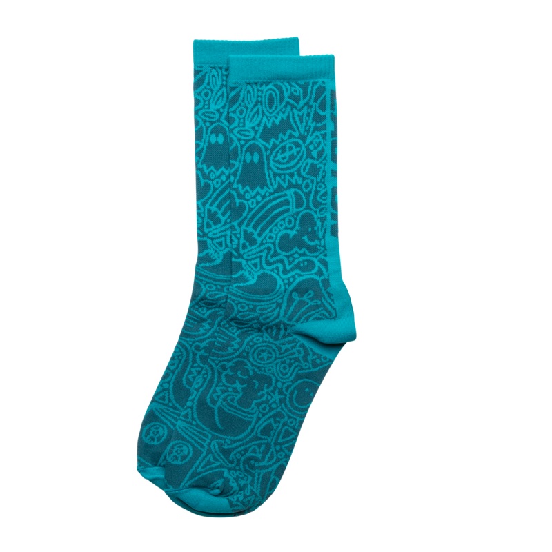 Easton Cycling X Cento Scribble Sock Black