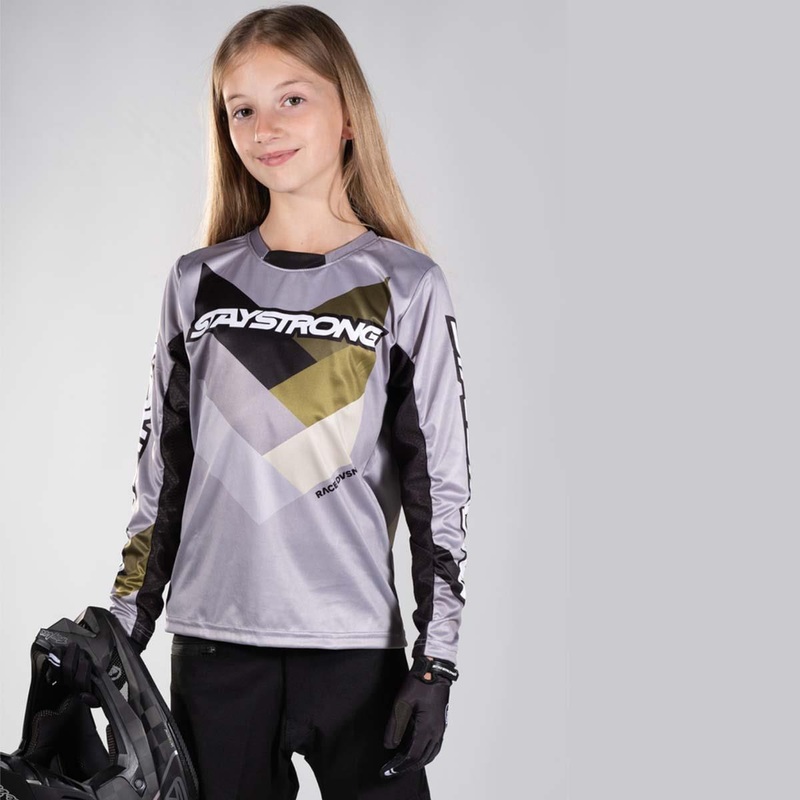 Stay Strong Youth Chevron Race Jersey – Grey