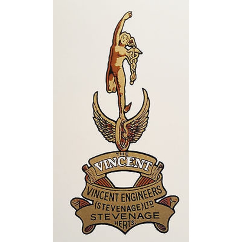 Tank Top Decal 1953 & UP The Vincent UK MADE HRD waterslide transfer