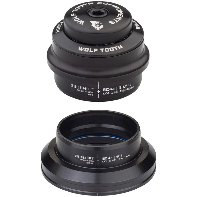 Wolf Tooth GeoShift Performance Angle Headset – 1 Deg, Long, EC44/EC44, Black