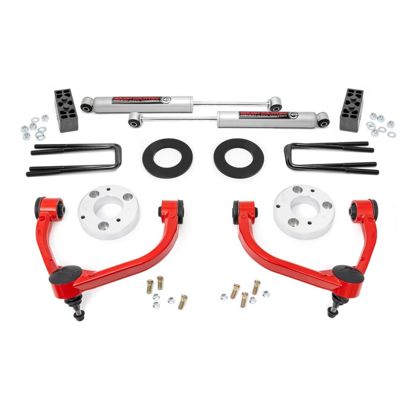 Rough Country | 3 Inch Lift Kit | Ford F-150 4WD (2014-2020) | 51014RED