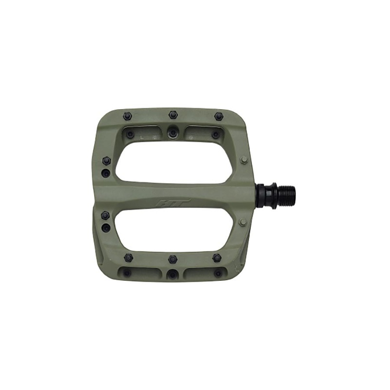 HT Components PA03A Nano P Platform Pedals Body: Nylon Spindle: Cr-Mo 9/16” Green