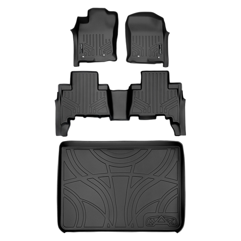 SMARTLINER Custom Fit Floor Liners For 2013-2024 Toyota 4Runner (5 Passenger with Sliding Rear Tray) Black