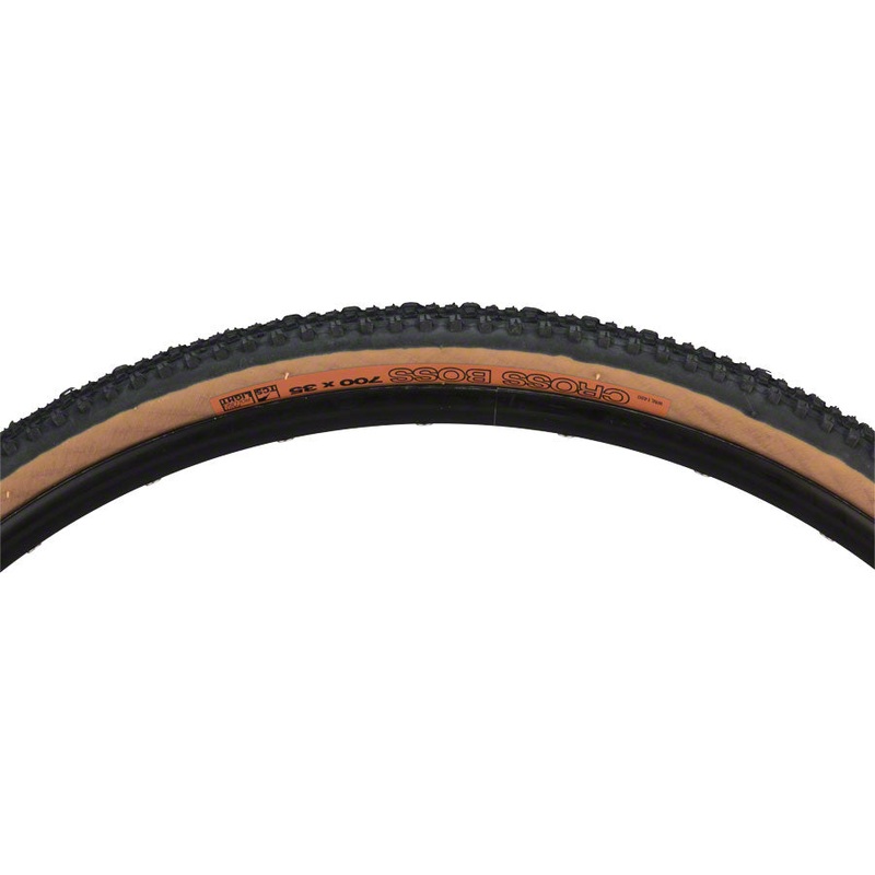 WTB Cross Boss Tire – 700 x 35 TCS Tubeless Folding BLK/Tan Light Fast Rolling