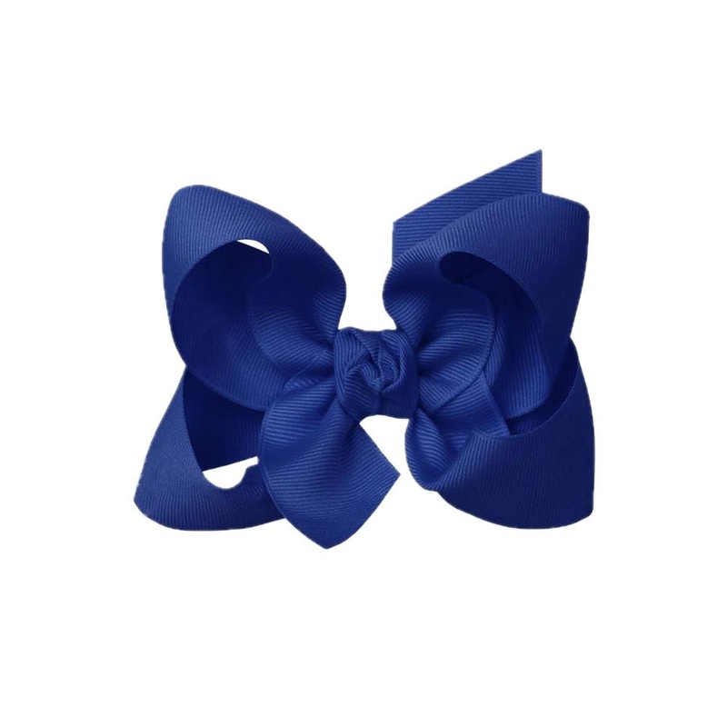 Signature Grosgrain Bow on Clip – 4.5″ Royal Blue