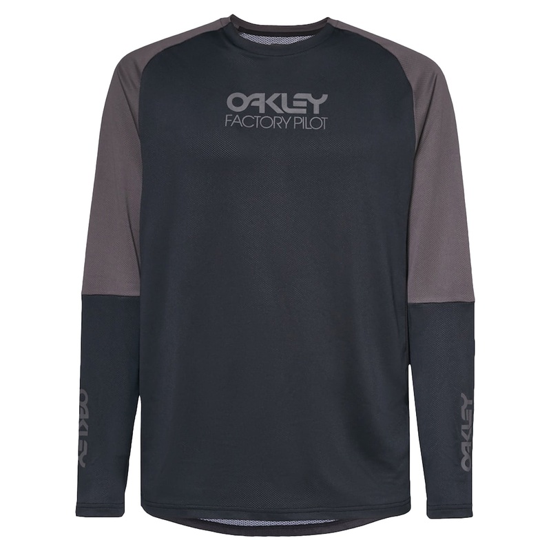 Oakley Factory Pilot MTB Long Sleeve Jersey – XL – Black – Forged Iron
