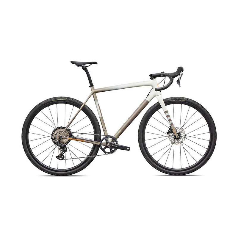 2026 Specialized Crux Comp Bike Dune White/Sandstone Metallic/Desert Metallic/Orange Zest 49