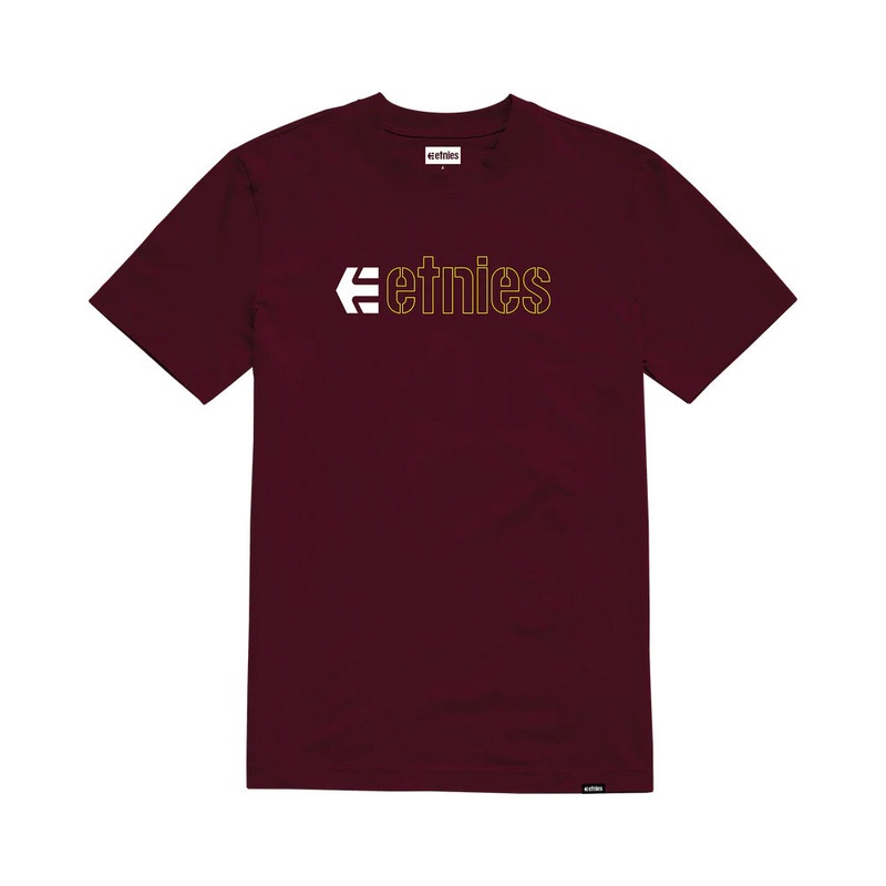 Etnies Ecorp Tee – L – Burgandy – White