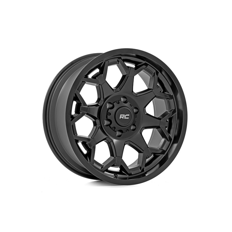 Rough Country | Rough Country 80 Series Wheel | One-Piece | Semi Gloss Black | 20×10 | 6×135 | -19mm | 80201817A