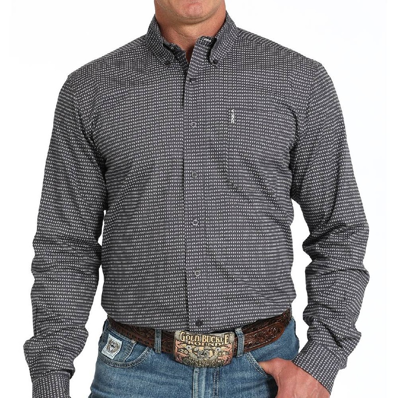 Cinch Men’s Modern Geo Print Button Down Shirt