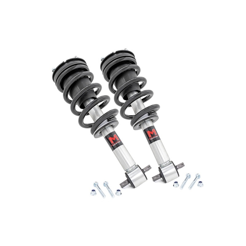 Rough Country | M1 Adjustable Leveling Struts | Monotube | 0-2″ | Chevy/GMC 1500 Truck & SUV (07-14) | 502029