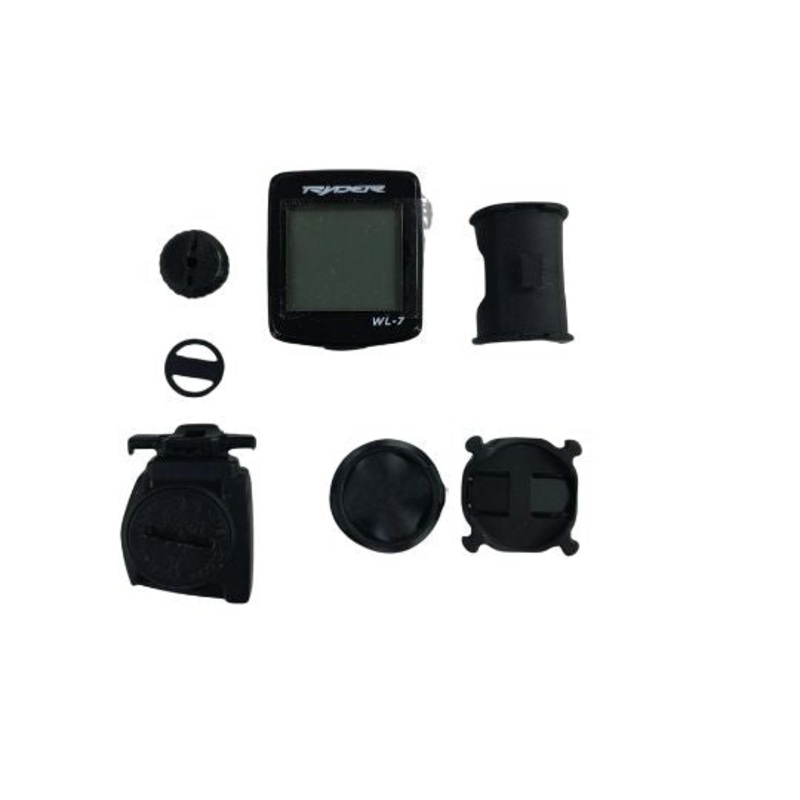 Bike Computer 7 Function Wireless Black