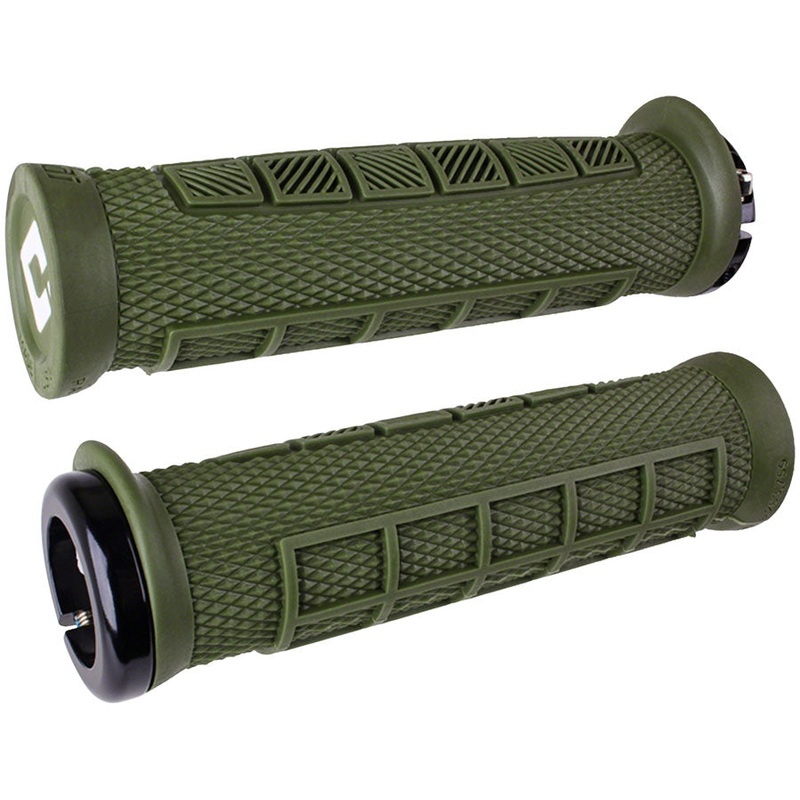 ODI Elite Pro V2.1 Grips – Green/Black Lock-On