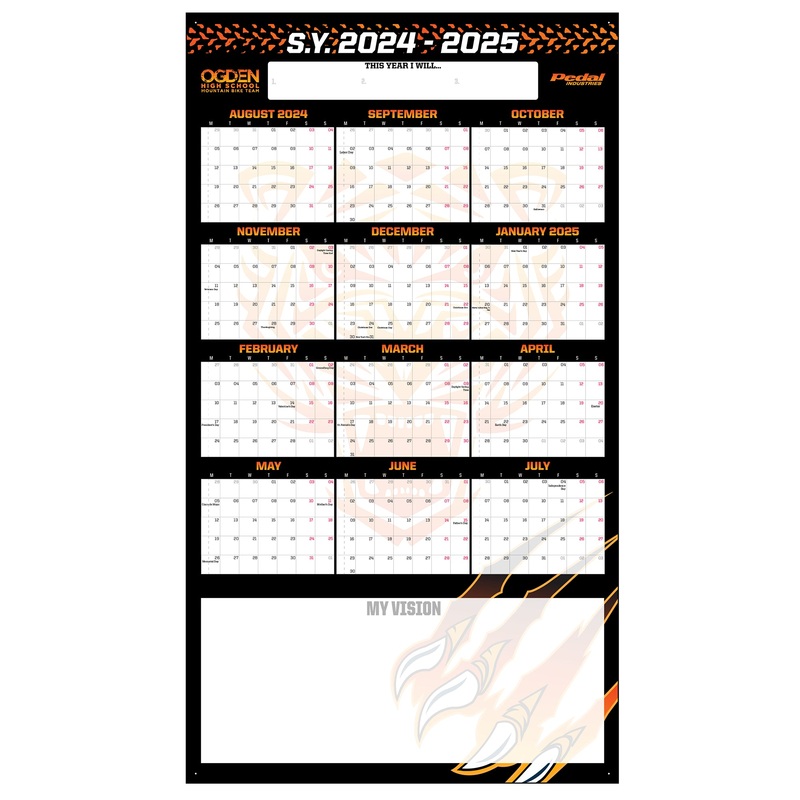 Ogden HS MTB 2025 GIANT MY RACEDAY CALENDAR (AUG-JUL)