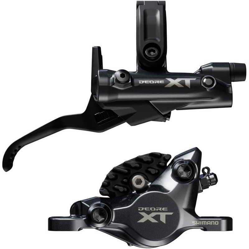Shimano Deore XT M8200 Disc Brake Lever – Right/Rear Post Mount 2-Piston Caliper SM-BH90-SBM Hose Fin Metal Pads BLK
