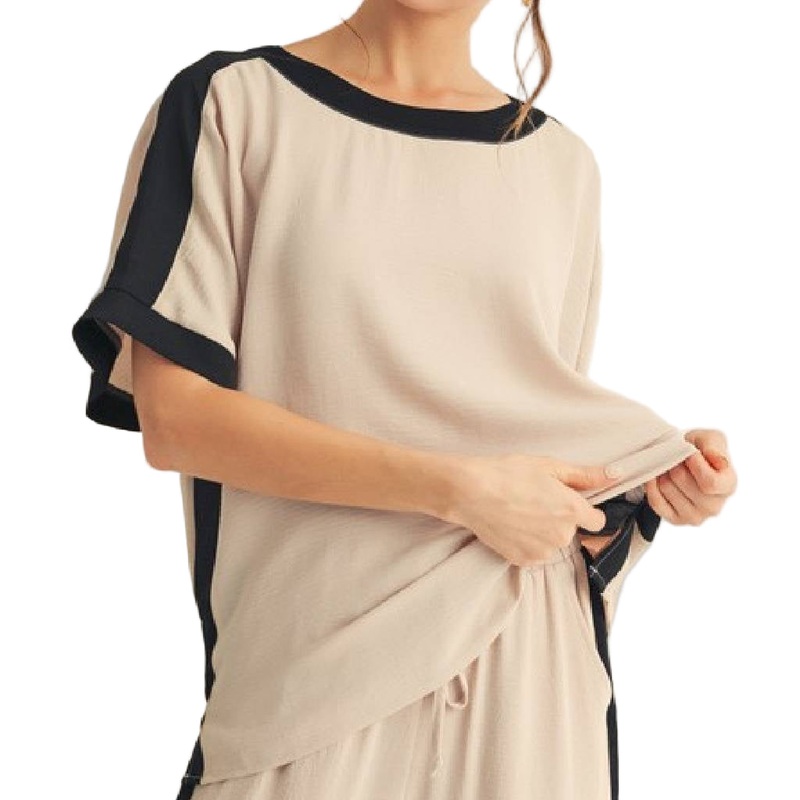 Oatmeal Dolman Sleeve Top