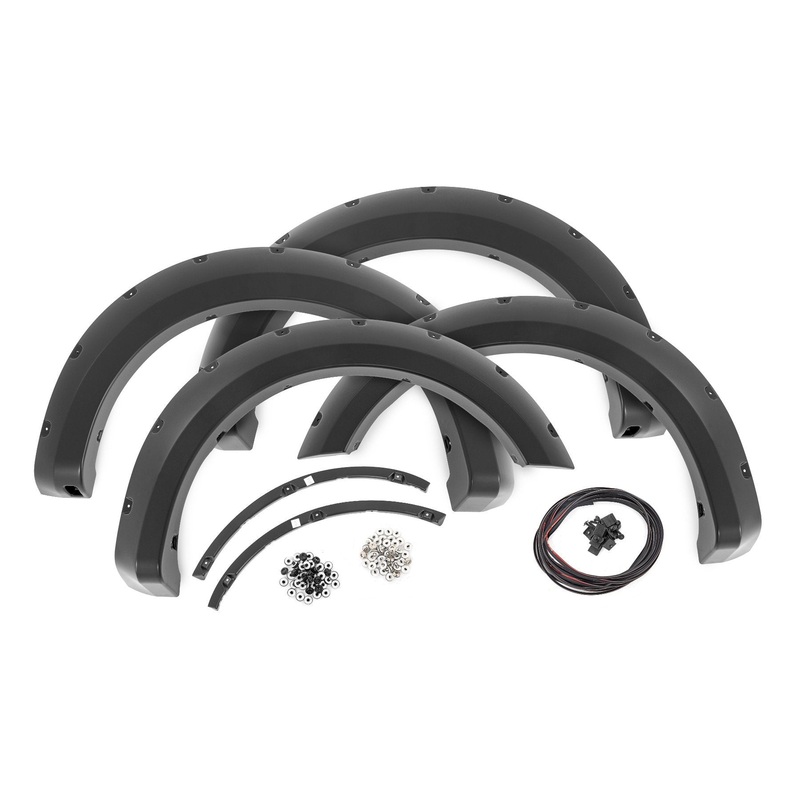 Rough Country | Pocket Fender Flares | UH Tuxedo Black Metallic | Ford F-150 2WD/4WD (09-14) | F-F10911A-UH