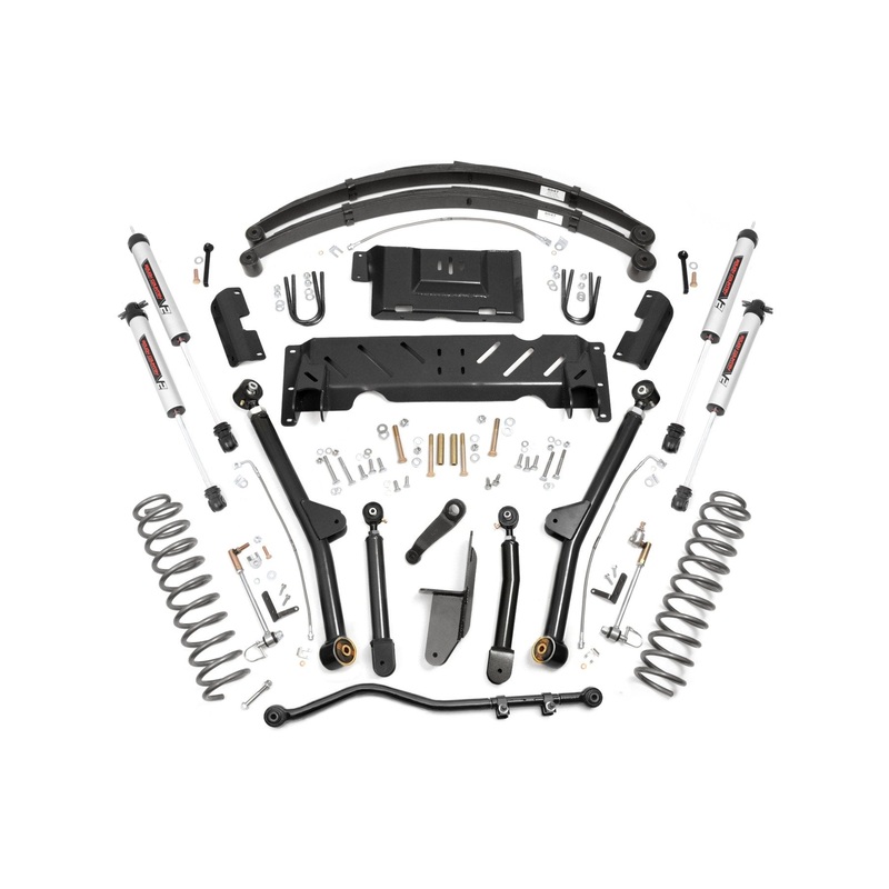 Rough Country | 4.5 Inch Lift Kit | Long Arm | RR Leafs | NP242 | V2 | Jeep Cherokee XJ (84-01) | 61770
