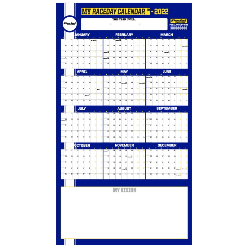 Royal Racer 2022 RACEDAY CALENDAR ISD