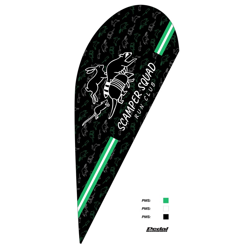 Scamper Squad 2025 Tear Drop Flags