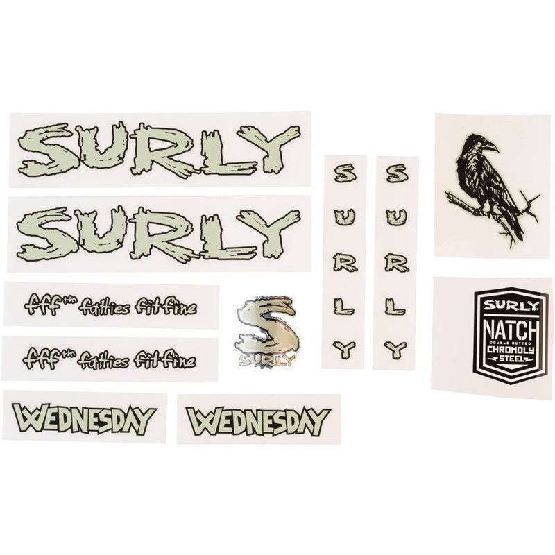 Surly Wednesday Frame Decal Set – Light Metallic Winter Green