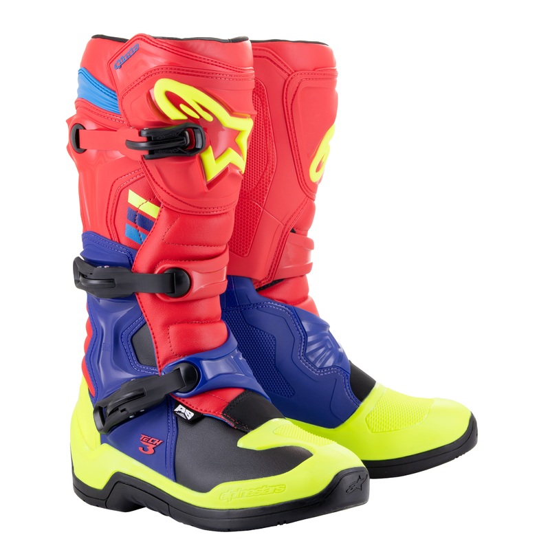 Tech 3 Boots Bright Red/Blue/Fluo Yel Sz 15