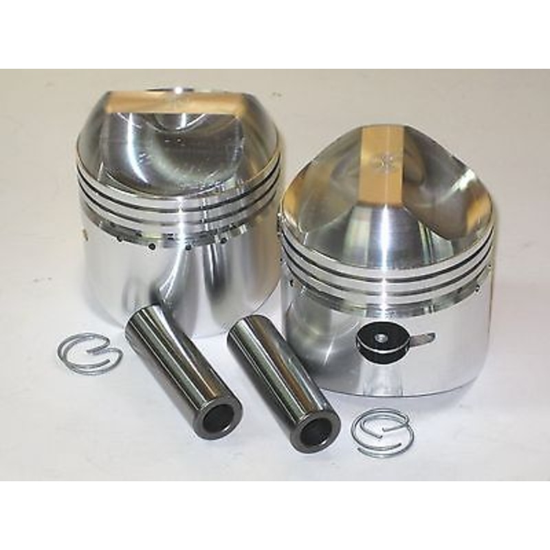 Triumph 500 twin piston set standard pistons 69mm clips pins STD 1968 up 9.5:1