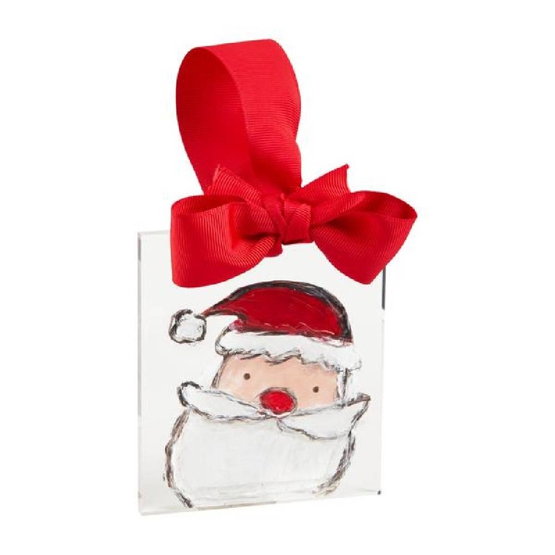 Mud Pie Santa Acrylic Christmas Ornament