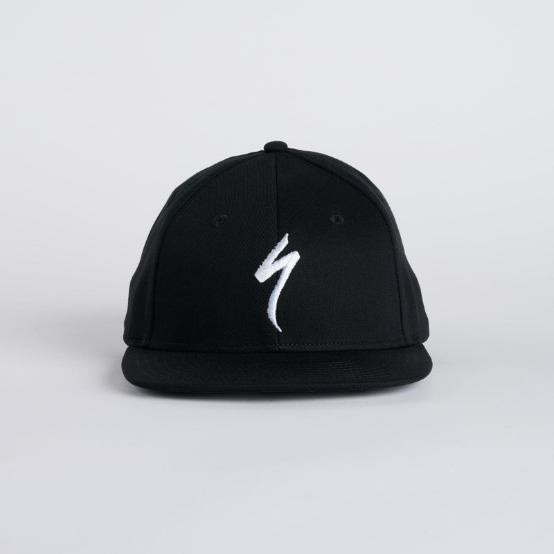 Flat Brim Hat Black/White