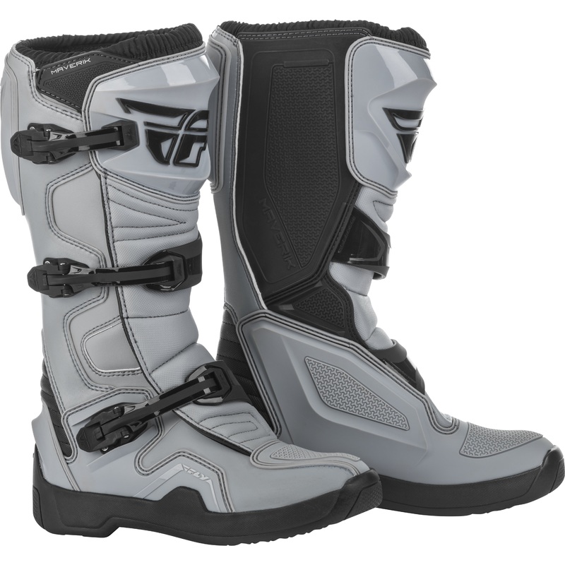 FLY RACING Maverik Boots Grey/Black Size 07 – High Performance Motorcycle Footwear