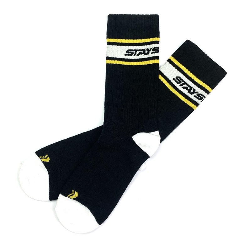 Stay Strong Stripe Socks – Black