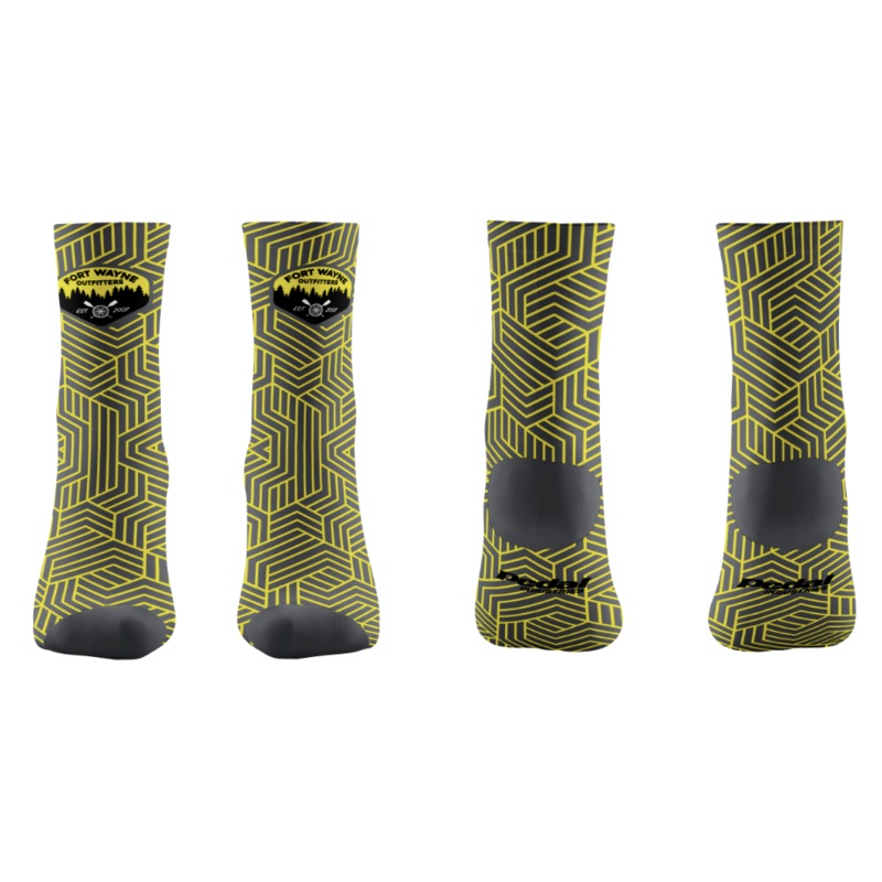 Fort Wayne Outfitters 2023 SUBLIMATED SOCK GEO Gray