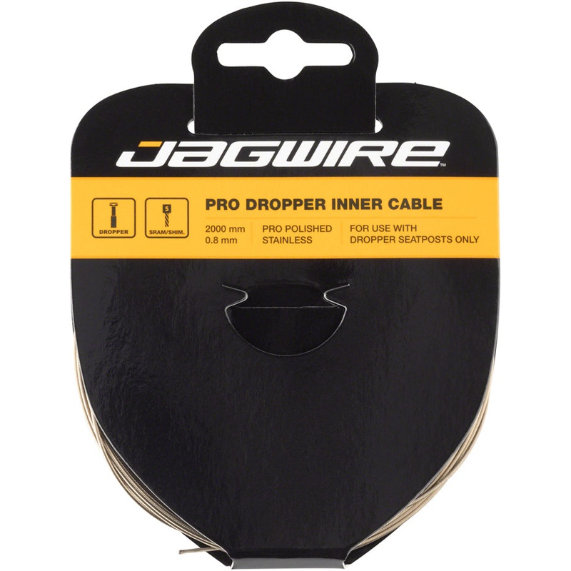 Jagwire Pro Dropper Inner Cable – 0.8 x 2000mm Polished Stainless Steel