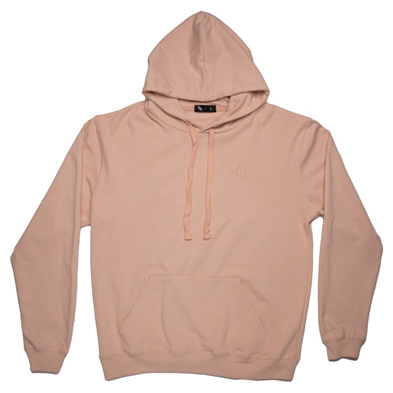 Title Pullover Hoodie – M – Faded Pink