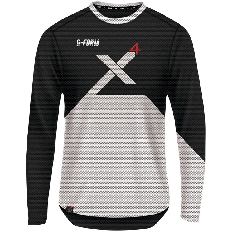 G-Form Pro-X4 Long Sleeve Bike Jersey – Black/White, X- Large