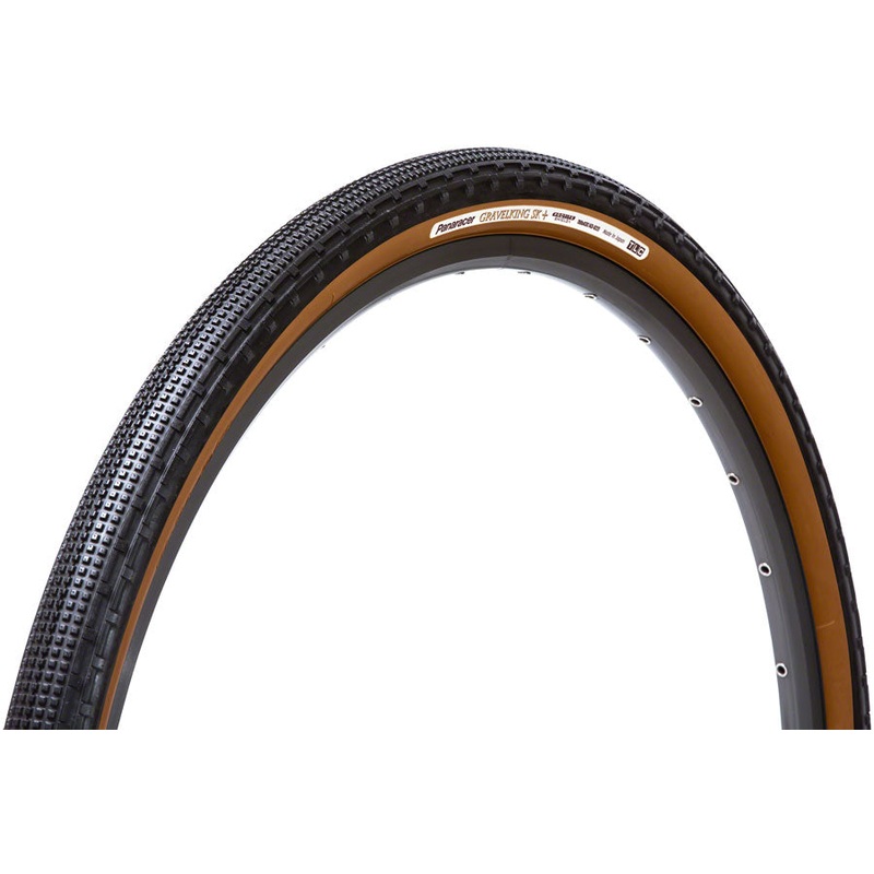 Panaracer GravelKing SK Plus Tire – 700 x 28 Clincher Folding BLK/Brown ProTite Protection