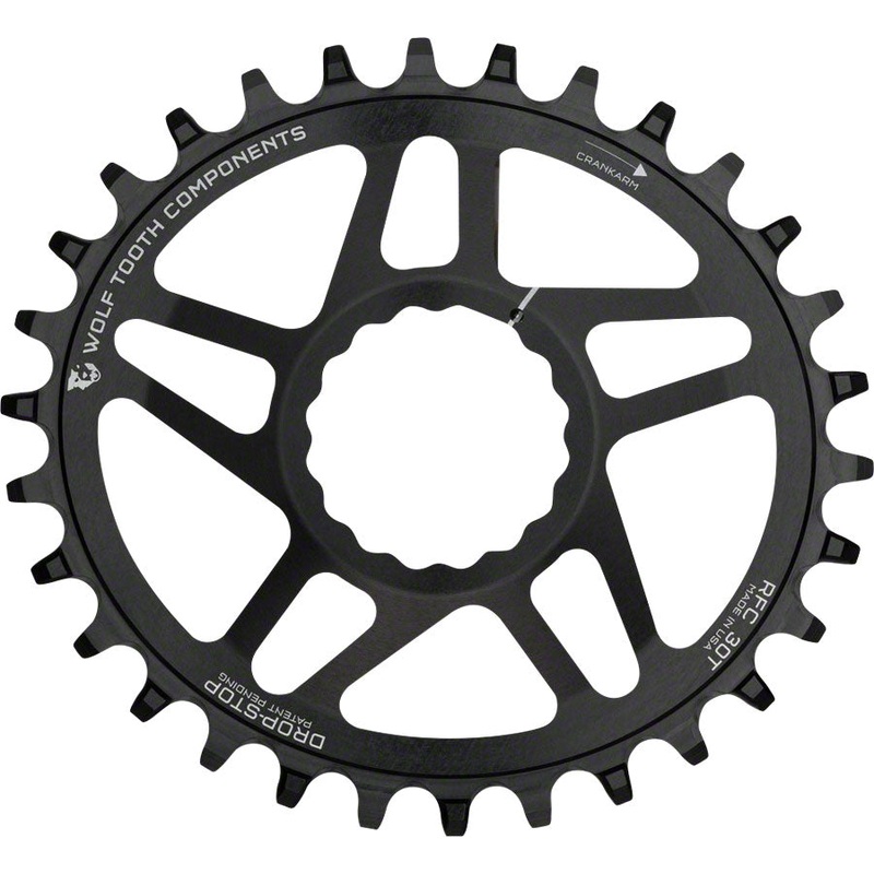 Wolf Tooth Elliptical Direct Mount Chainring – 28t RaceFace/Easton CINCH Direct Mount Drop-Stop A For Boost Cranks 3mm Offset BLK