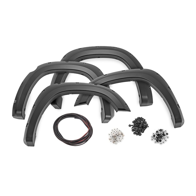 Rough Country | Pocket Fender Flares | PW7 Bright White | Ram 1500 2WD/4WD (2019-2024) | F-D10914A-PW7