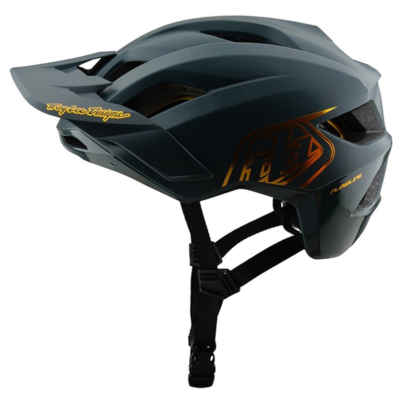 TLD Flowline MIPS Helmet – XL/2XL – Point Grey / Gold