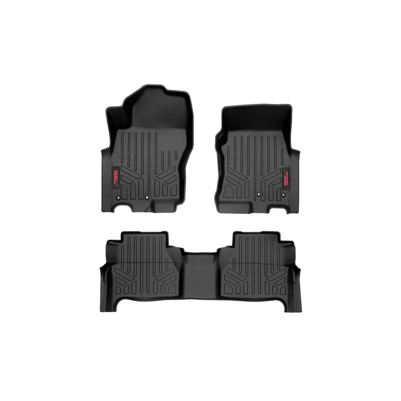 Rough Country | Floor Mats | FR & RR | Crew Cab | Nissan Frontier 2WD/4WD (2022-2026) | M-80515
