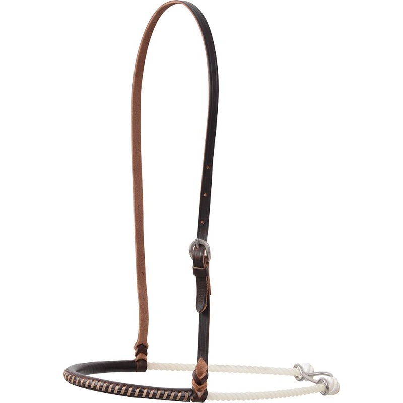 Martin Saddlery Single Rope Harness Leather Covered Noseband Natural