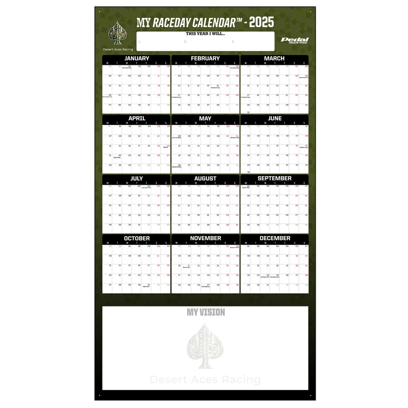 Desert Aces 2025 GIANT MY RACEDAY CALENDAR