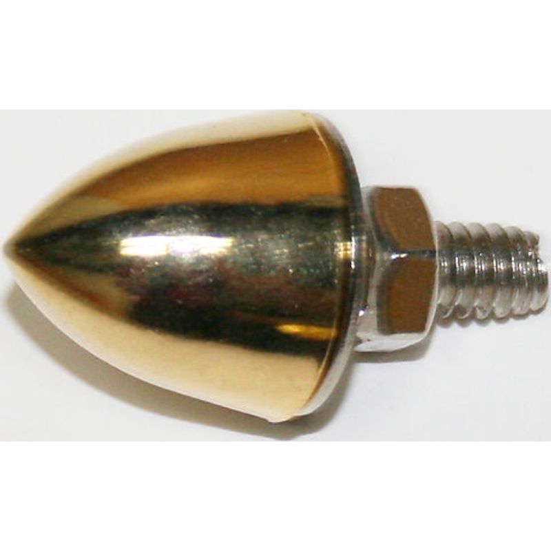 Gold Bullet Shaped License Plate Bolt