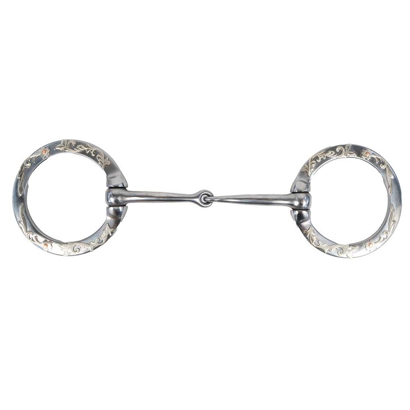 O Ring Snaffle With Floral Accents